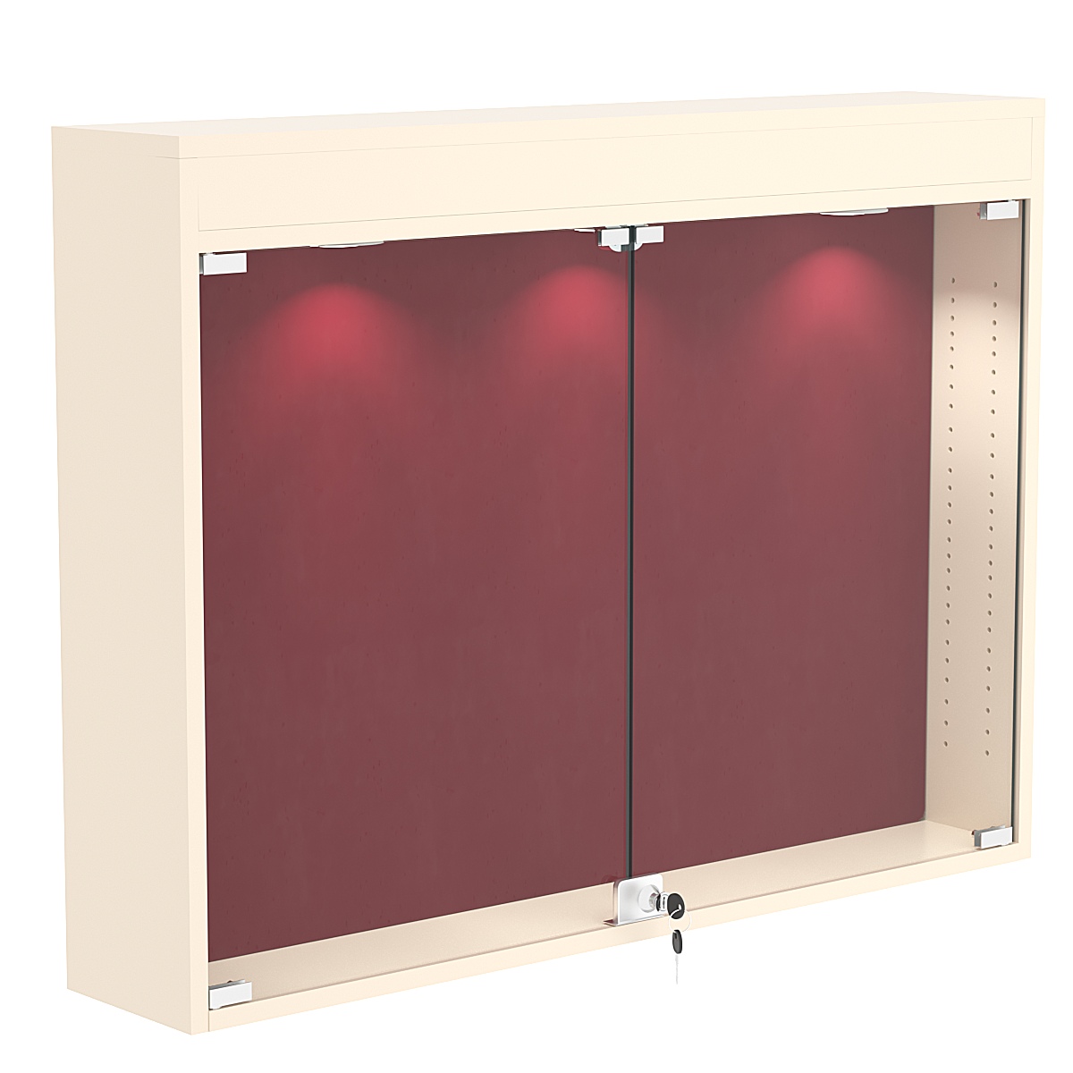 Витрина настенная БАРОН для медалей №3-3А Крем Вайс + 07 Red