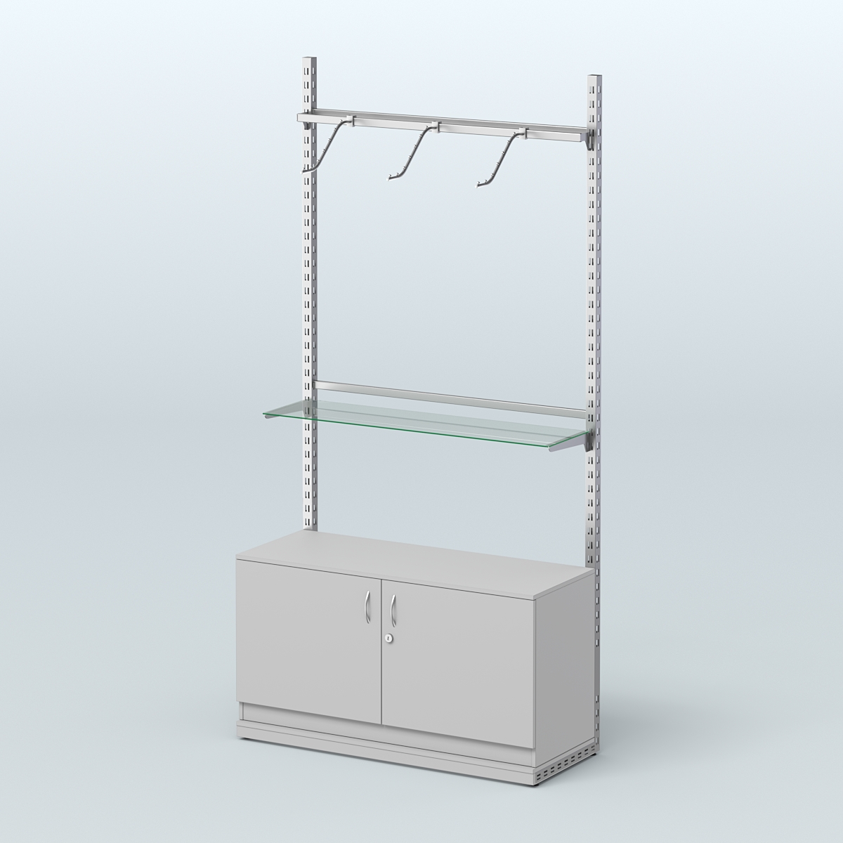 Система ЭЛЕГАНТ №6 без ДСП с тумбой T22 (1200 мм) Серый