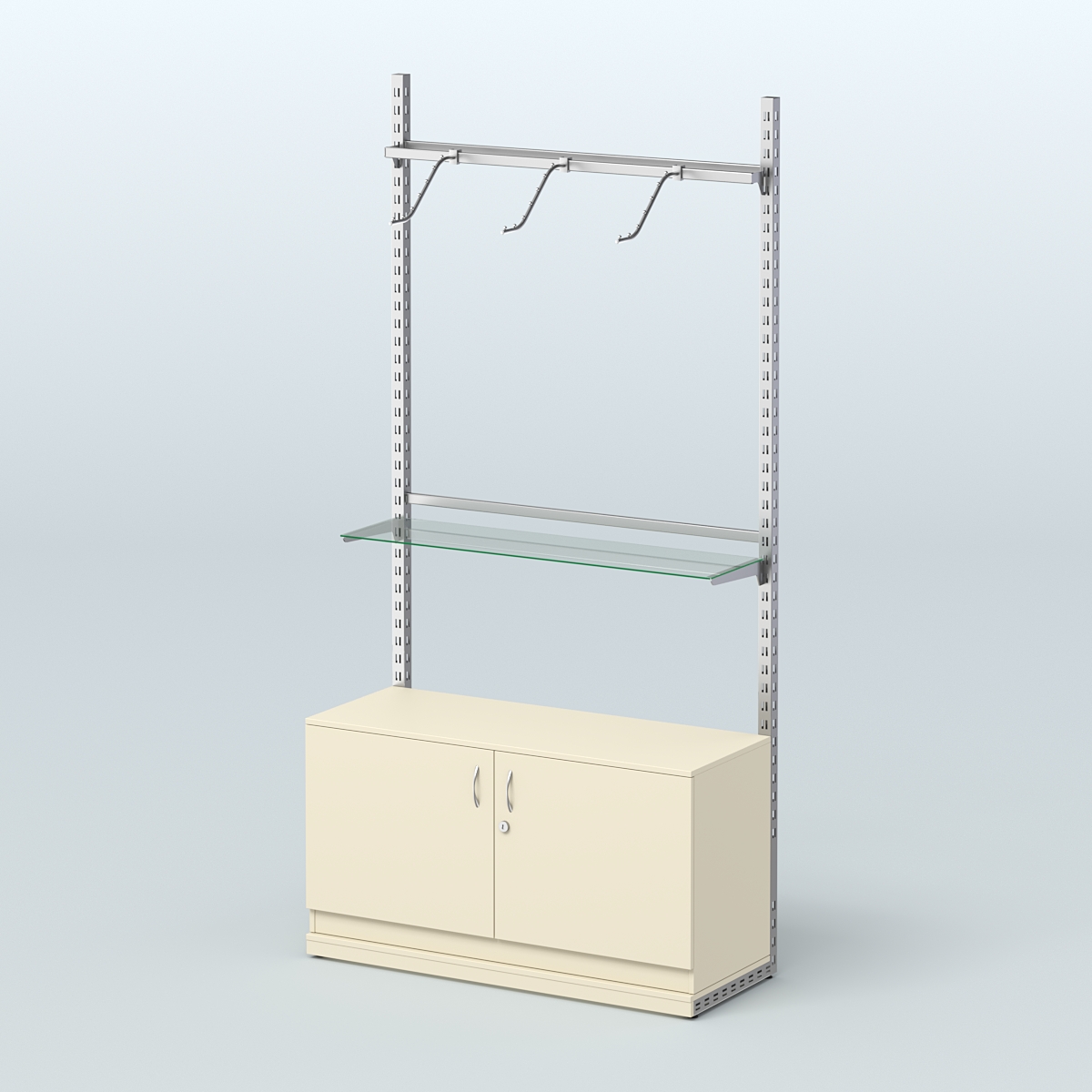 Система ЭЛЕГАНТ №6 без ДСП с тумбой T22 (1200 мм) Крем Вайс