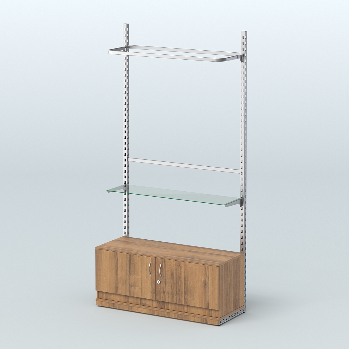 Система ЭЛЕГАНТ №7 без ДСП с тумбой T21 (1200 мм) Орех