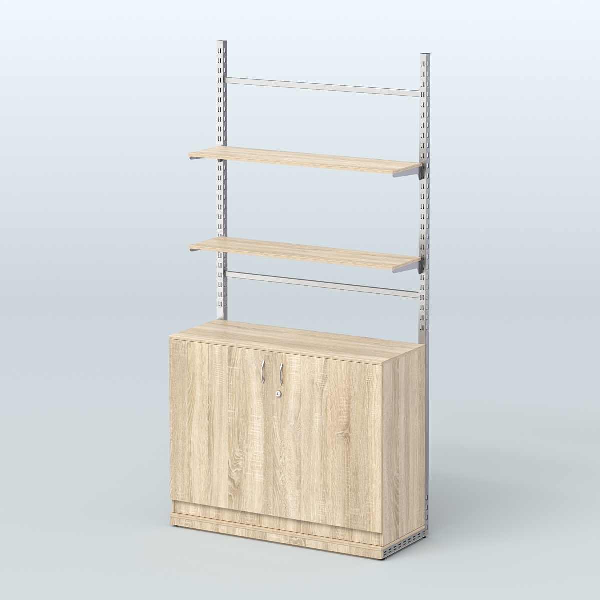 Система ЭЛЕГАНТ №8 без ДСП с тумбой T23 (1200 мм) Дуб сонома