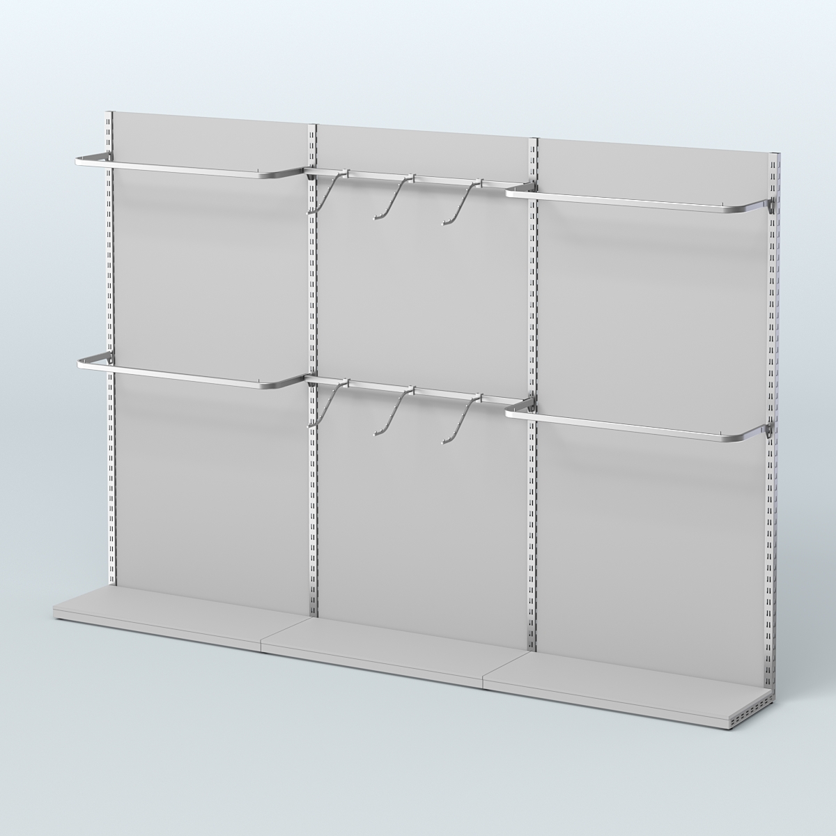 Система ЭЛЕГАНТ №1 пристенная с ДСП (3600 мм) Серый