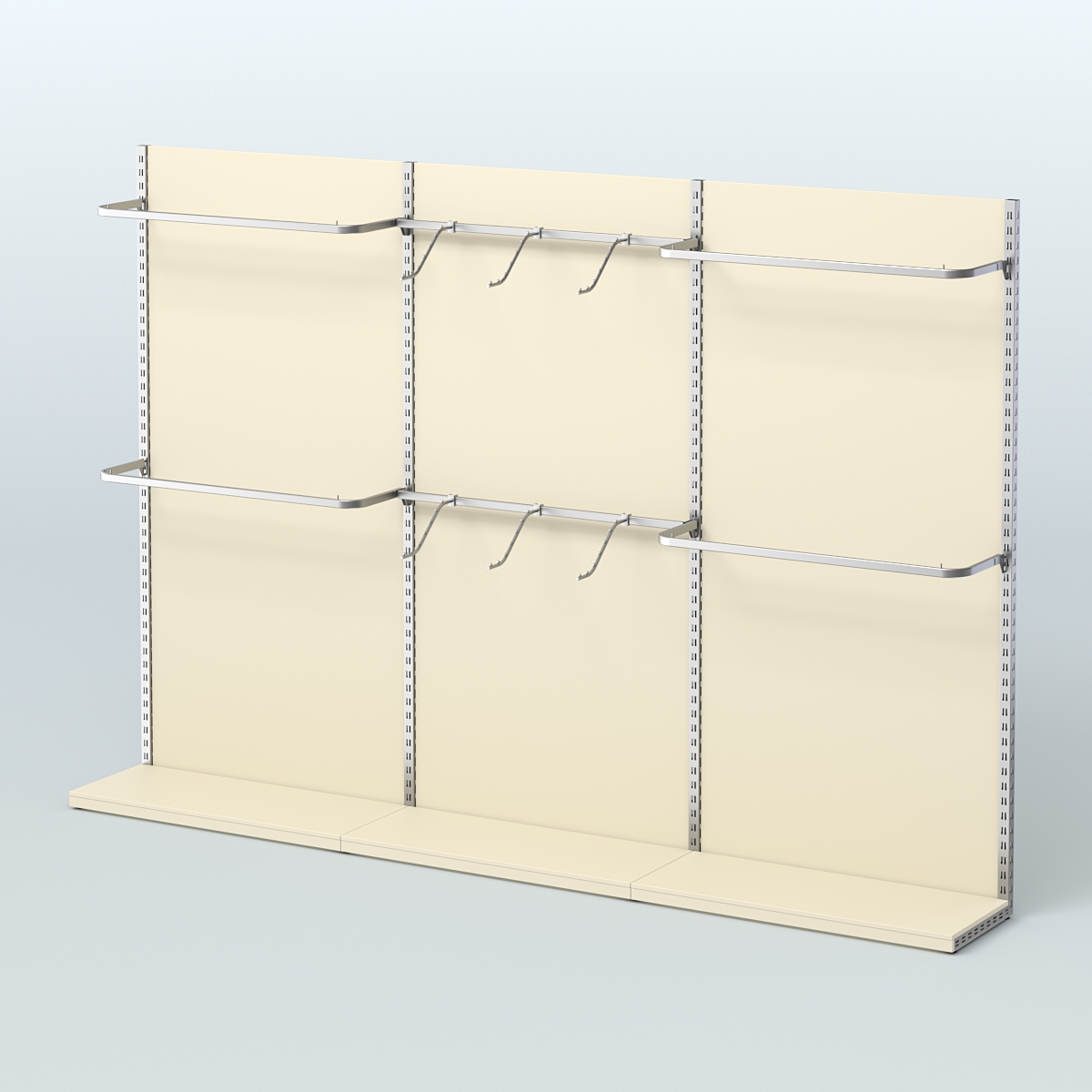 Система ЭЛЕГАНТ №1 пристенная с ДСП (3600 мм) Крем Вайс