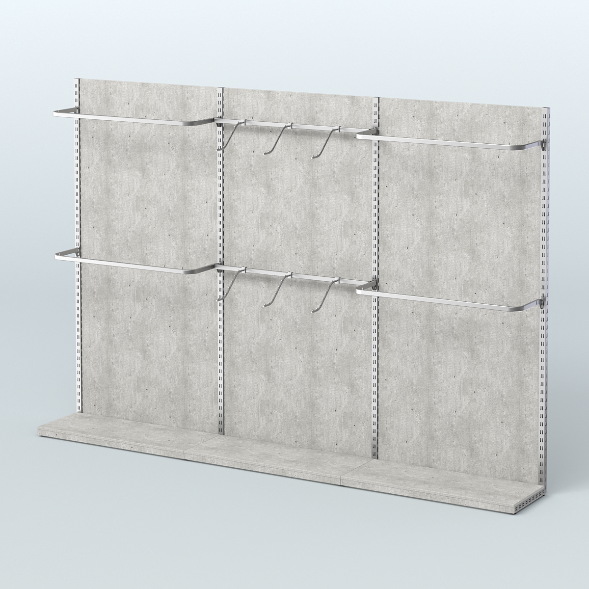 Система ЭЛЕГАНТ №1 пристенная с ДСП (3600 мм) Метрополитан Грей