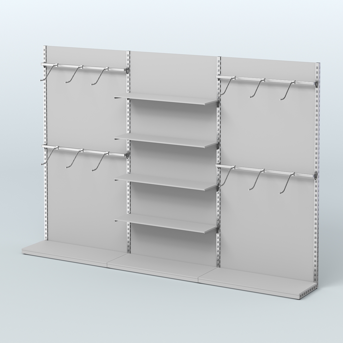 Система ЭЛЕГАНТ №3 пристенная с ДСП (3600 мм) Серый