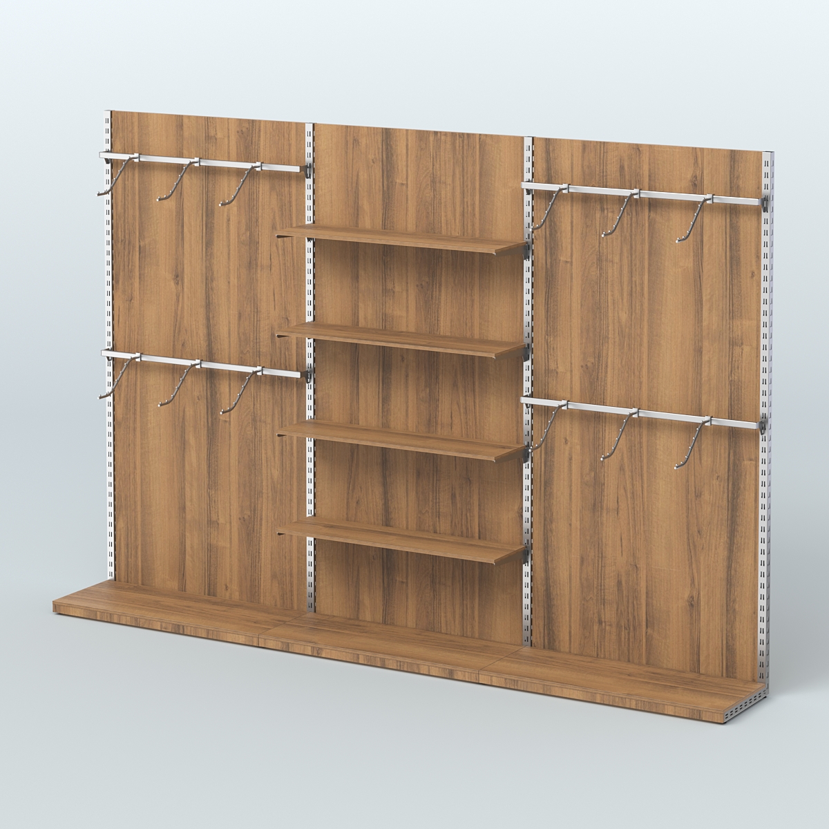 Система ЭЛЕГАНТ №3 пристенная с ДСП (3600 мм) Орех