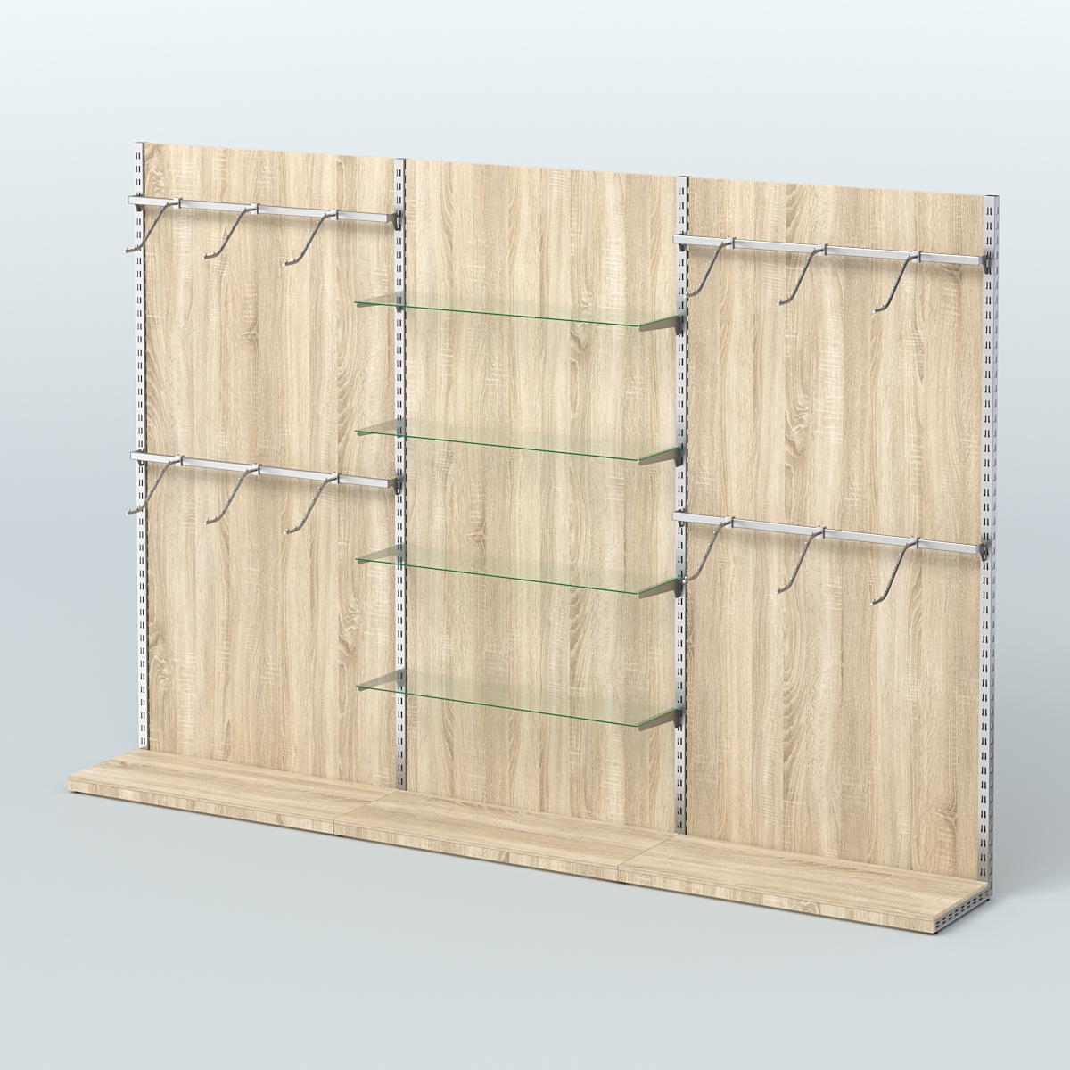 Система ЭЛЕГАНТ №4 пристенная с ДСП (3600 мм) Дуб сонома