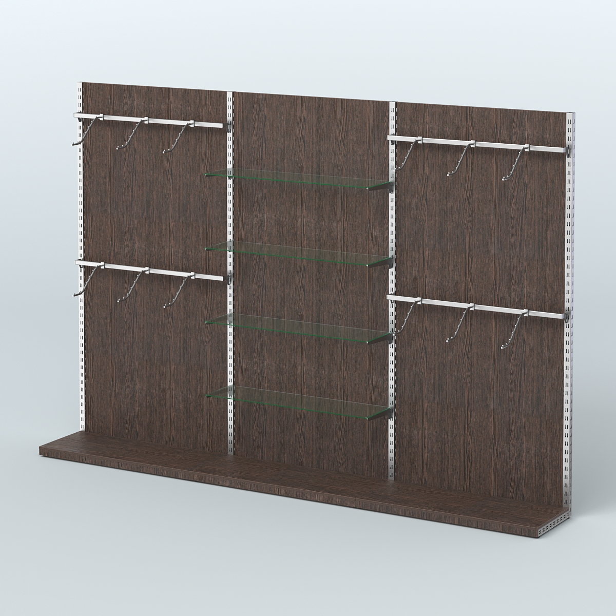 Система ЭЛЕГАНТ №4 пристенная с ДСП (3600 мм) Дуб Венге