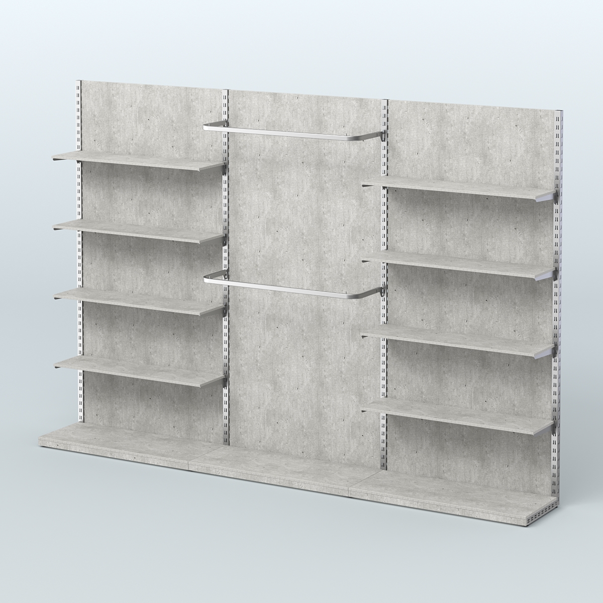 Система ЭЛЕГАНТ №5 пристенная с ДСП (3600 мм) Метрополитан Грей