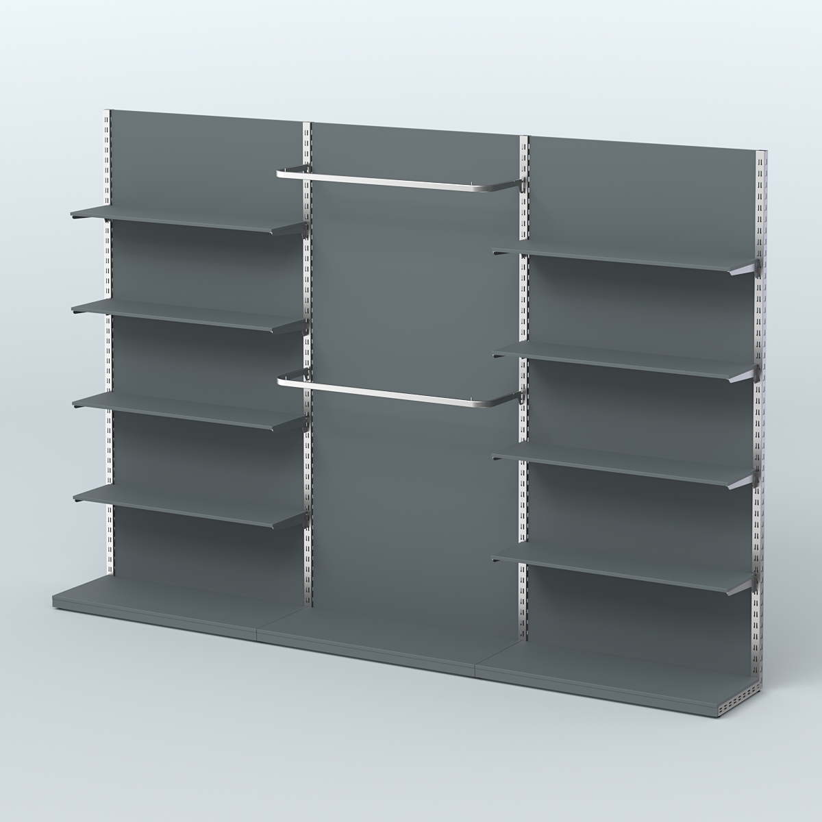 Система ЭЛЕГАНТ №5 пристенная с ДСП (3600 мм) Темно-Серый