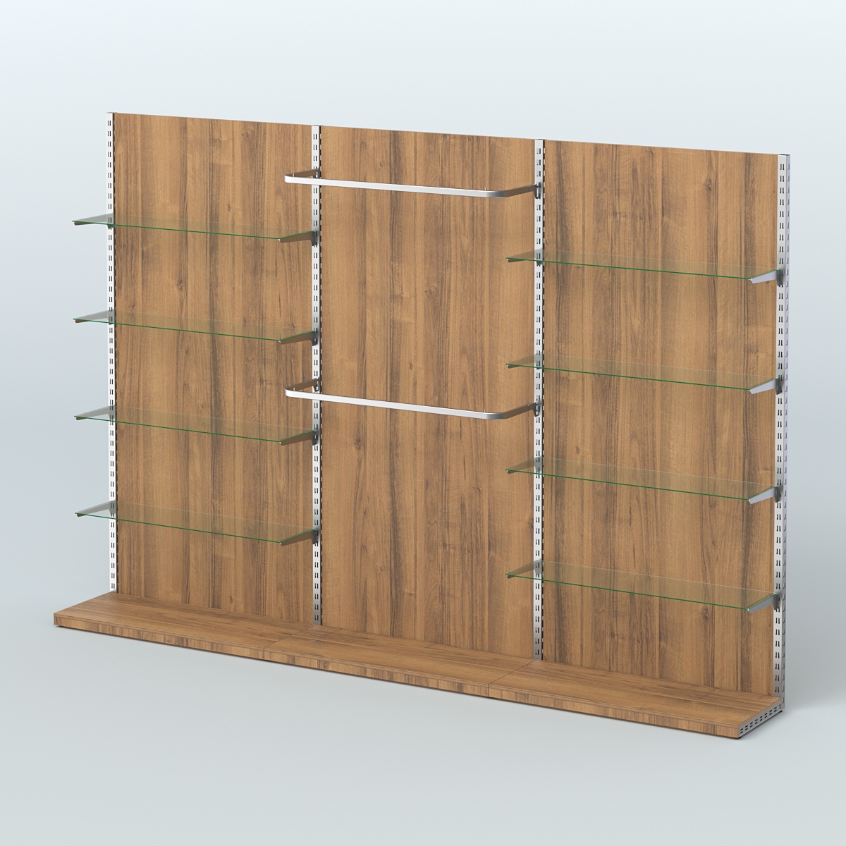 Система ЭЛЕГАНТ №6 пристенная с ДСП (3600 мм) Орех