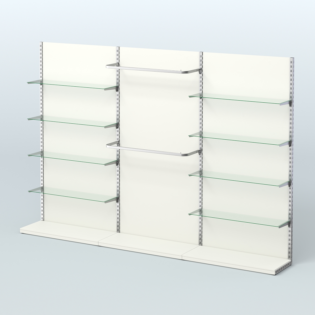 Система ЭЛЕГАНТ №6 пристенная с ДСП (3600 мм) Белый