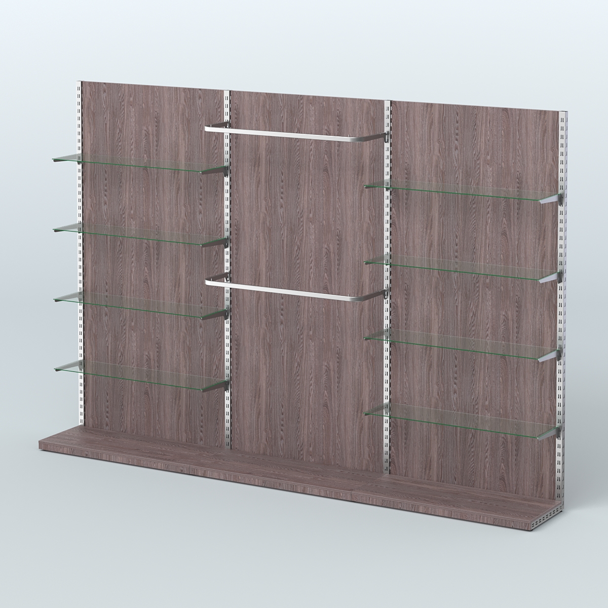 Система ЭЛЕГАНТ №6 пристенная с ДСП (3600 мм) Ясень Анкор темный