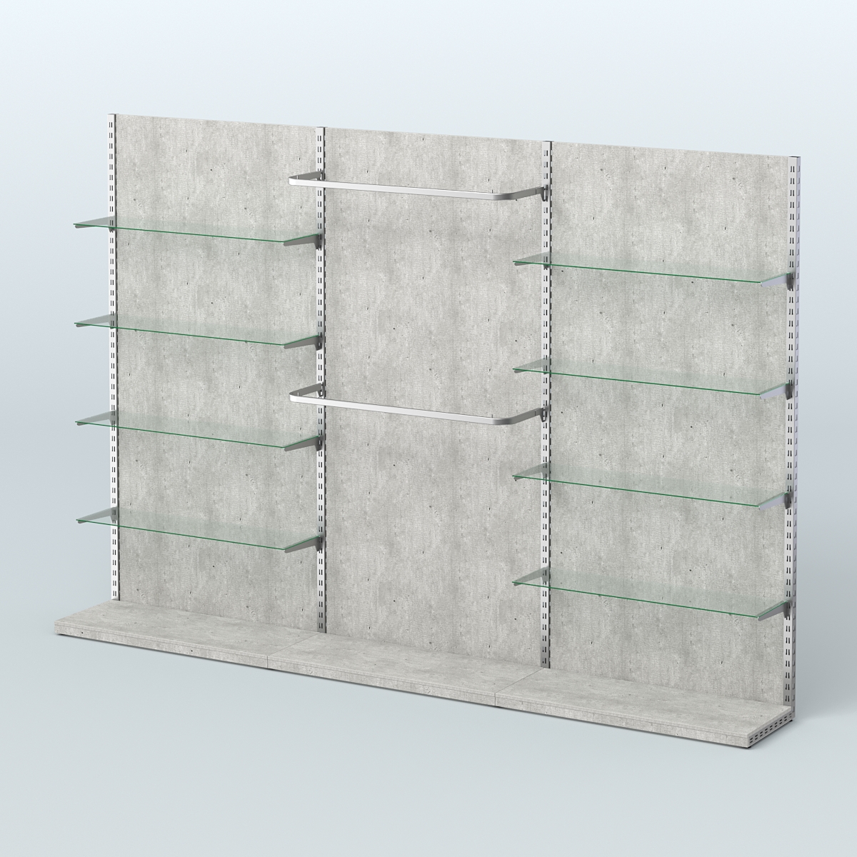 Система ЭЛЕГАНТ №6 пристенная с ДСП (3600 мм) Метрополитан Грей