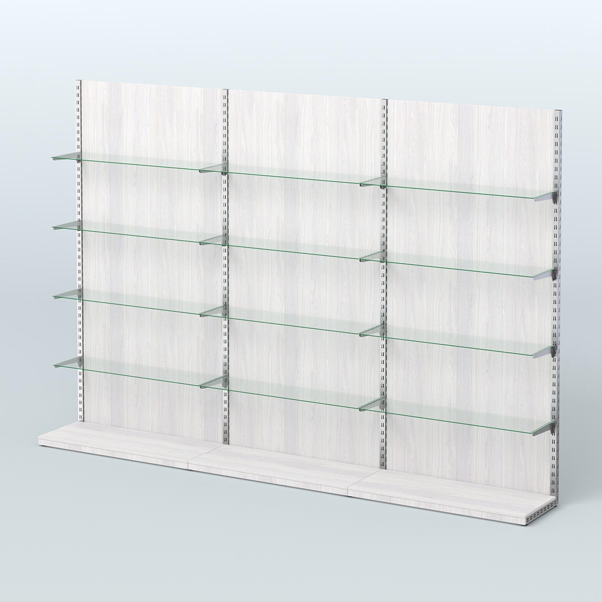 Система ЭЛЕГАНТ №8 пристенная с ДСП (3600 мм) Ясень Анкор светлый