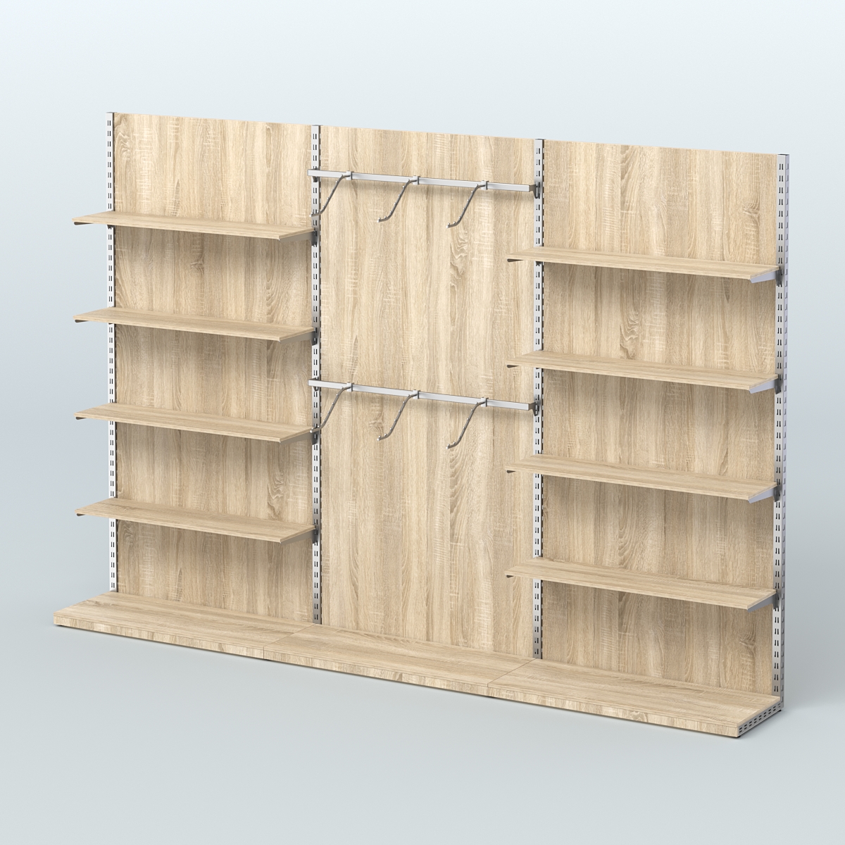 Система ЭЛЕГАНТ №9 пристенная с ДСП (3600 мм) Дуб сонома