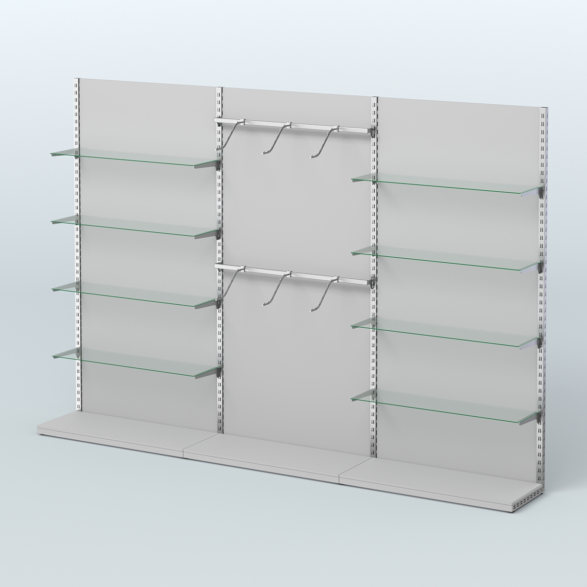 Система ЭЛЕГАНТ №10 пристенная с ДСП (3600 мм) Серый
