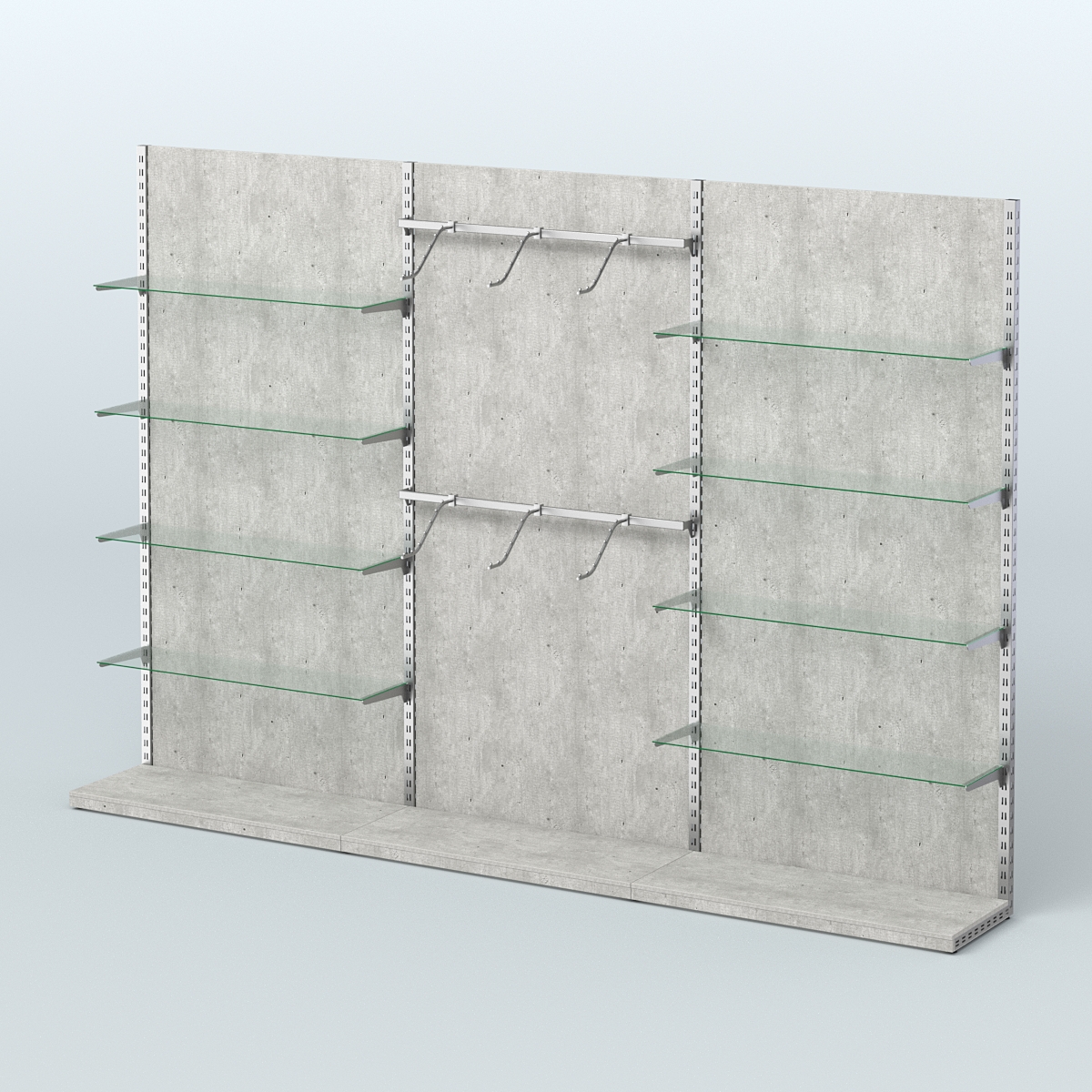 Система ЭЛЕГАНТ №10 пристенная с ДСП (3600 мм) Метрополитан Грей