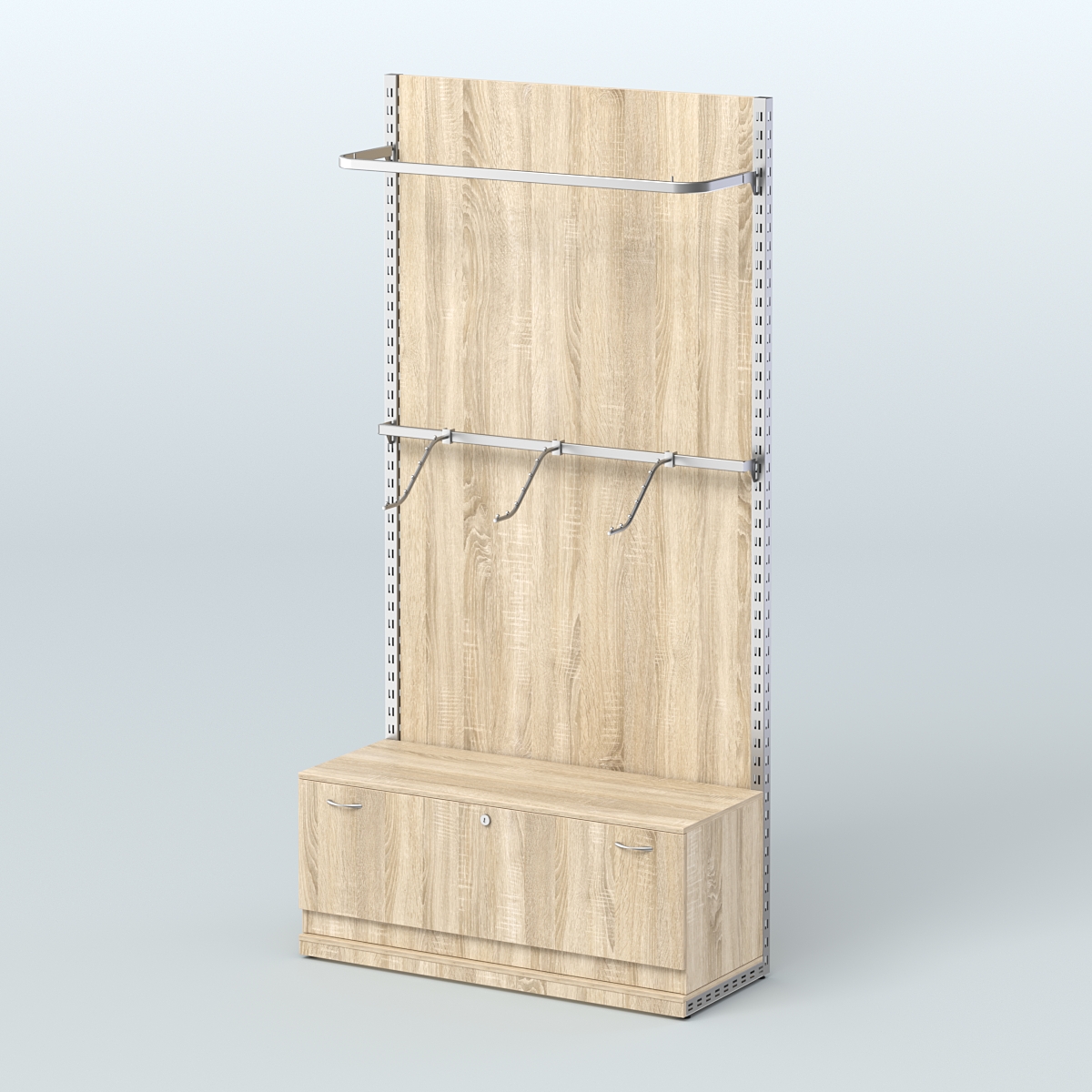 Система ЭЛЕГАНТ №1 с ДСП и тумбой T11 (1200 мм) Дуб сонома