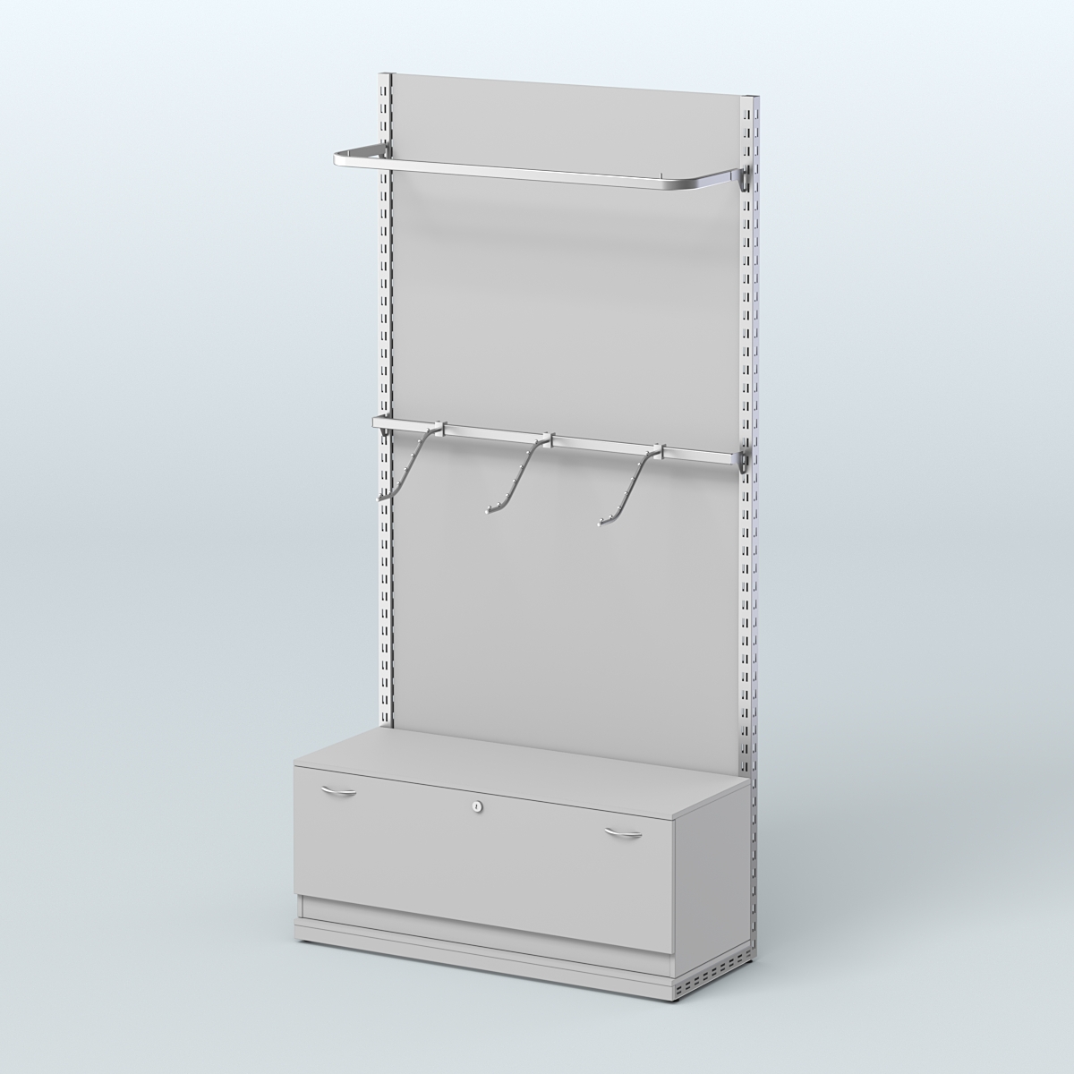 Система ЭЛЕГАНТ №1 с ДСП и тумбой T11 (1200 мм) Серый