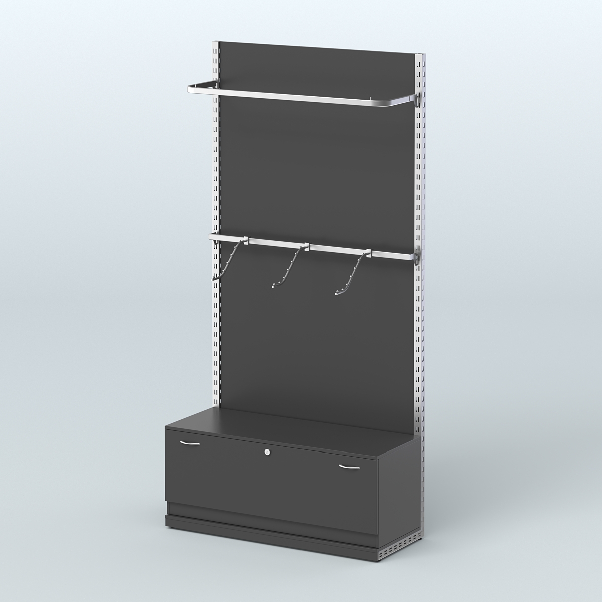 Система ЭЛЕГАНТ №1 с ДСП и тумбой T11 (1200 мм) Черный