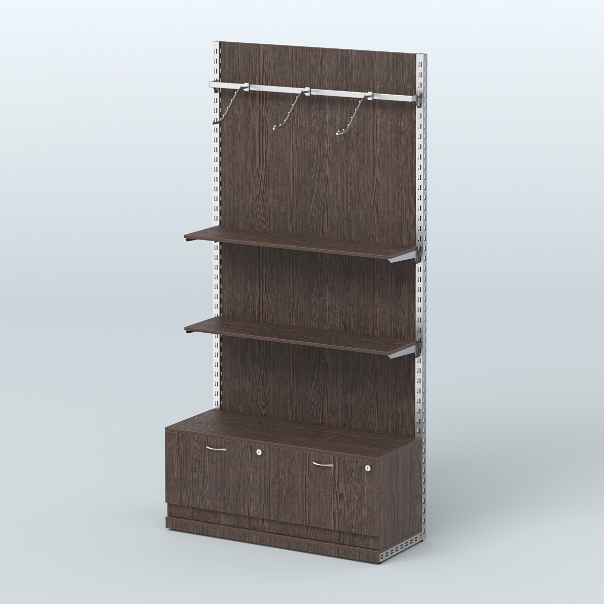 Система ЭЛЕГАНТ №4 с ДСП и тумбой T15 (1200 мм) Дуб Венге