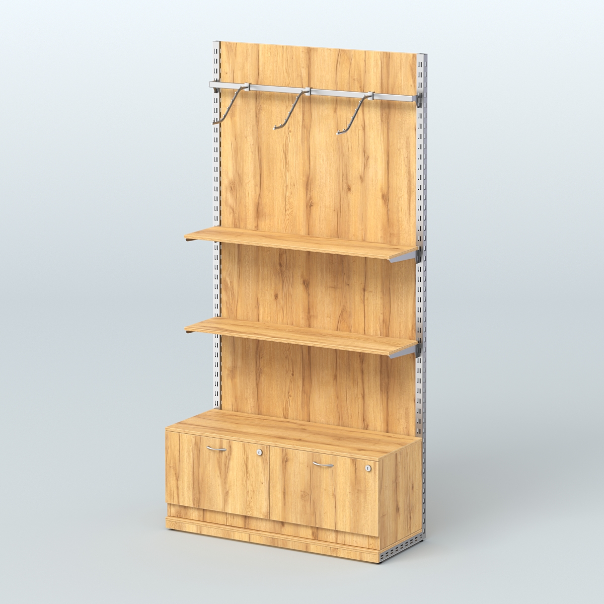 Система ЭЛЕГАНТ №4 с ДСП и тумбой T15 (1200 мм) Дуб Золотистый