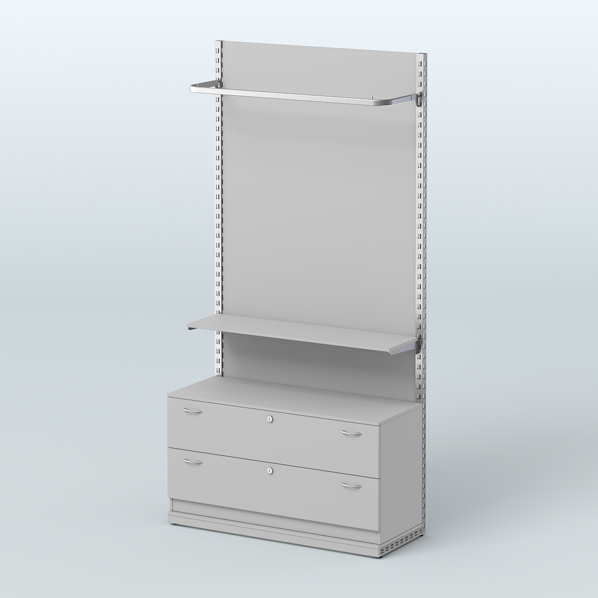 Система ЭЛЕГАНТ №5 с ДСП и тумбой T12 (1200 мм) Серый