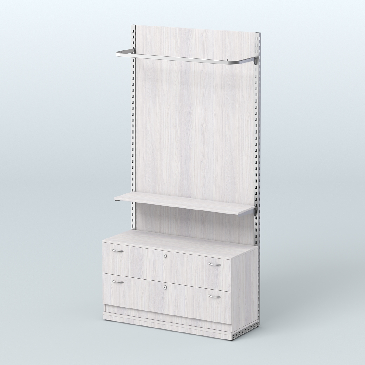 Система ЭЛЕГАНТ №5 с ДСП и тумбой T12 (1200 мм) Ясень Анкор светлый