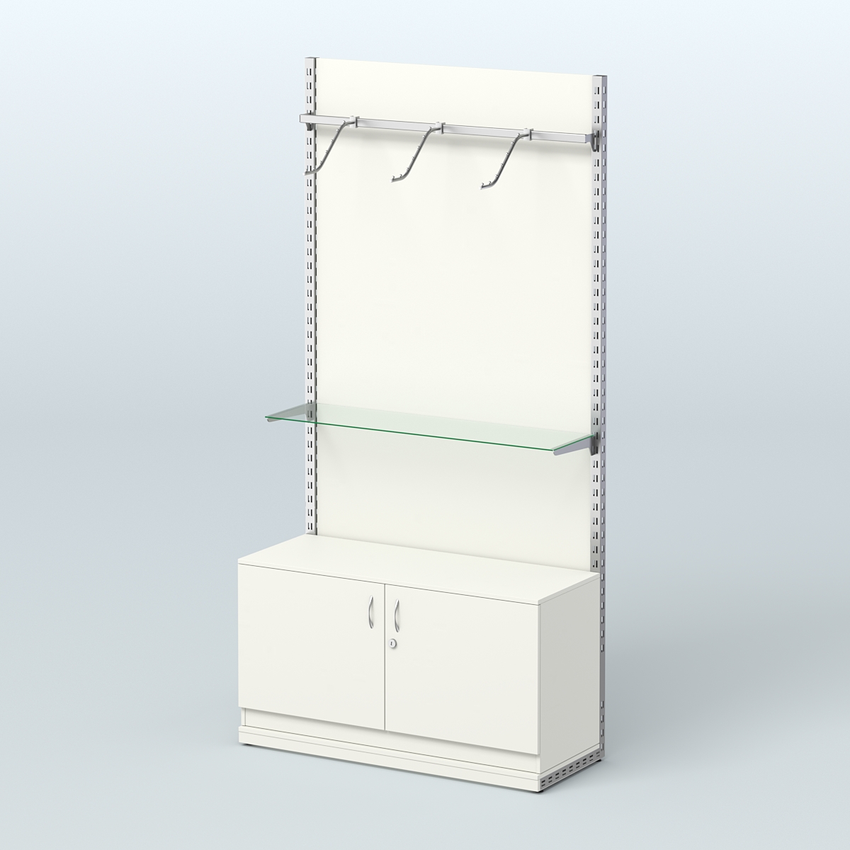 Система ЭЛЕГАНТ №6 с ДСП и тумбой T22 (1200 мм) Белый