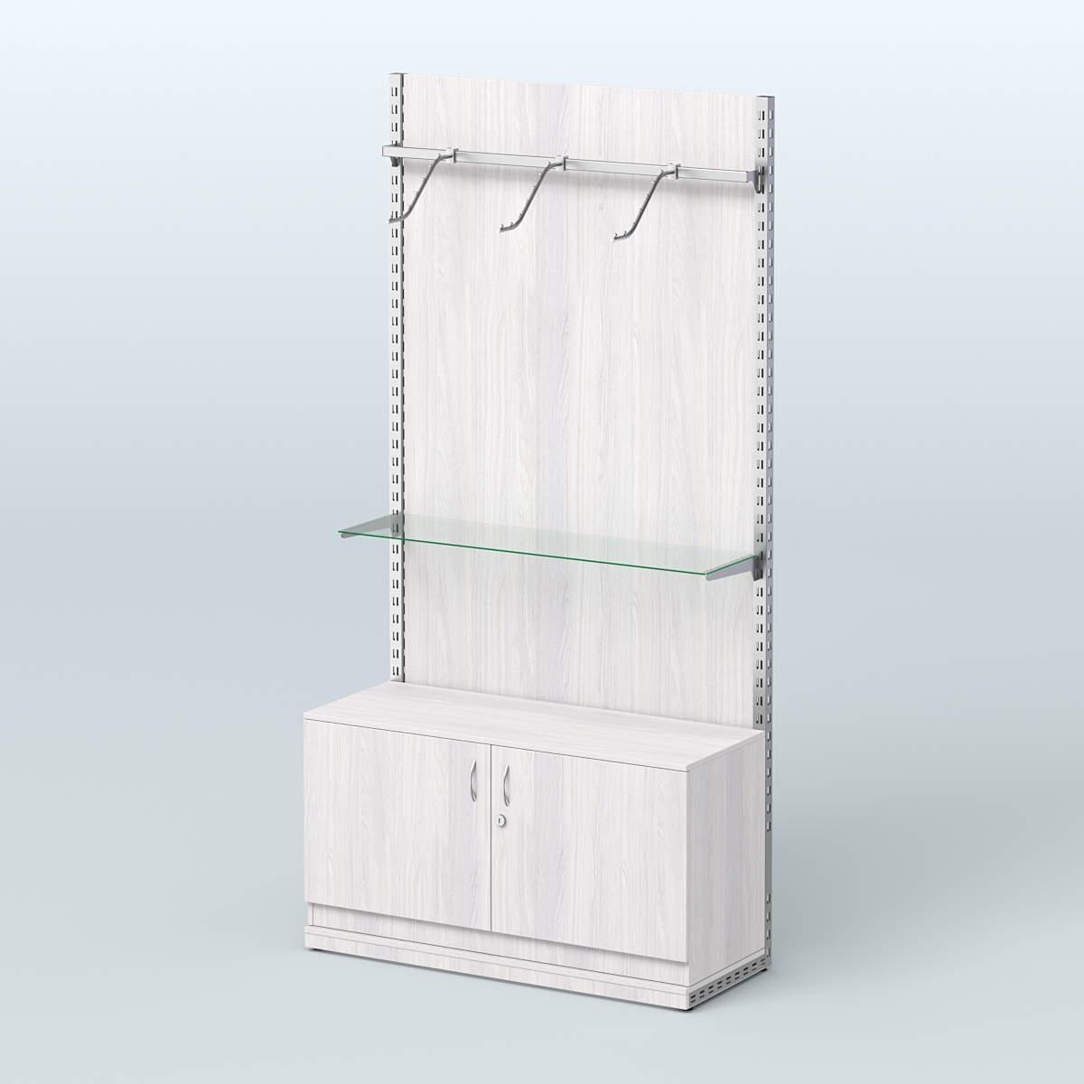 Система ЭЛЕГАНТ №6 с ДСП и тумбой T22 (1200 мм) Ясень Анкор светлый