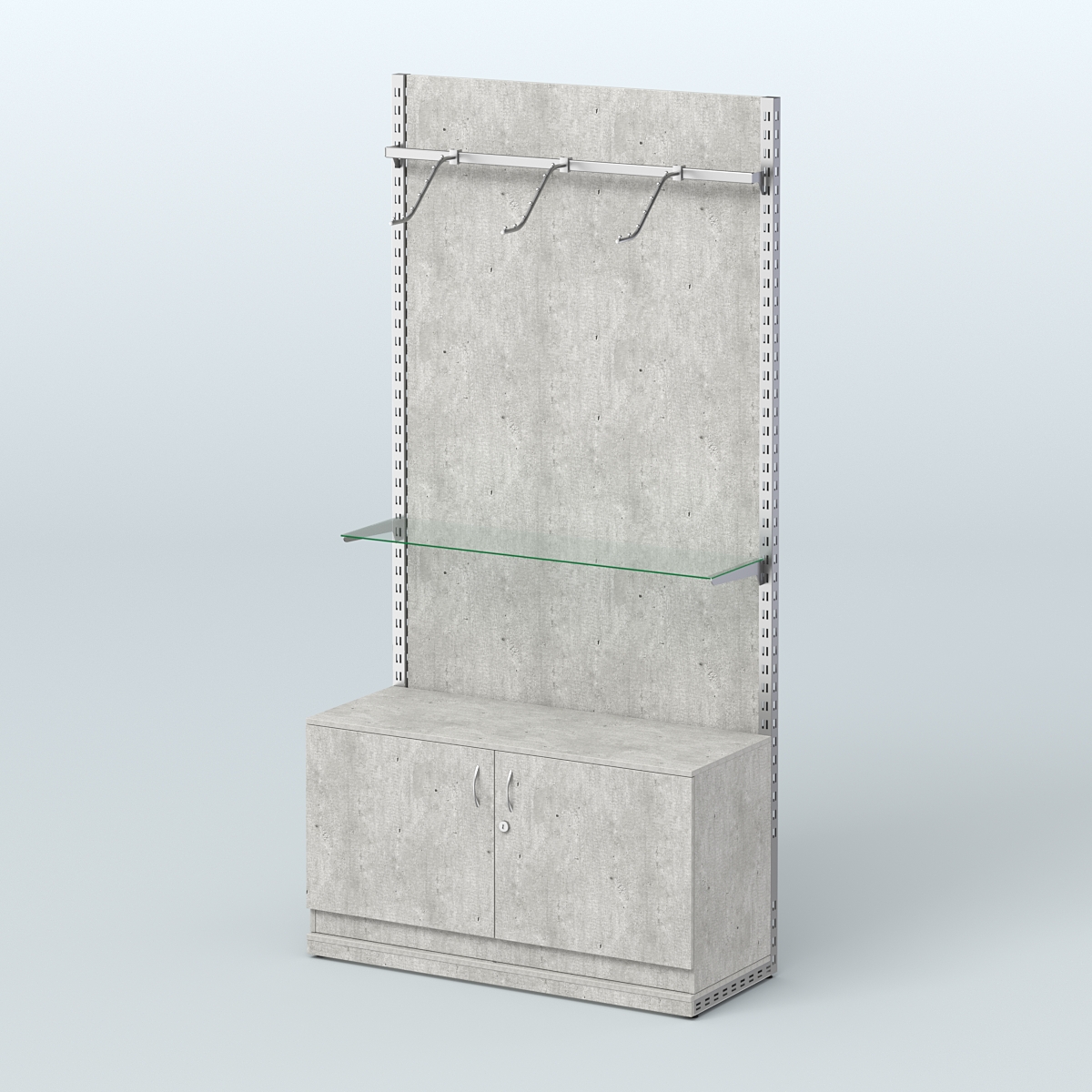 Система ЭЛЕГАНТ №6 с ДСП и тумбой T22 (1200 мм) Метрополитан Грей