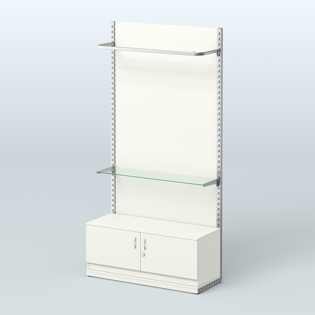 Система ЭЛЕГАНТ №7 с ДСП и тумбой T21 (1200 мм) Белый