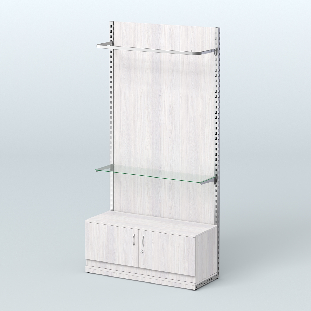 Система ЭЛЕГАНТ №7 с ДСП и тумбой T21 (1200 мм) Ясень Анкор светлый