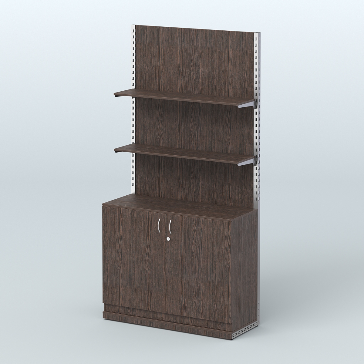 Система ЭЛЕГАНТ №8 с ДСП и тумбой T23 (1200 мм) Дуб Венге