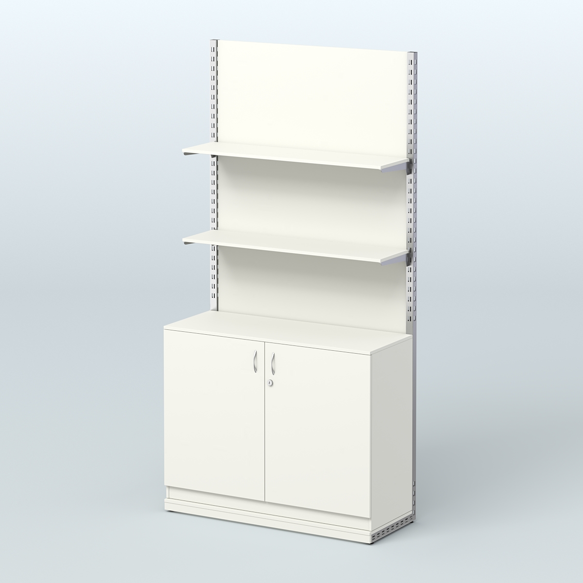 Система ЭЛЕГАНТ №8 с ДСП и тумбой T23 (1200 мм) Белый