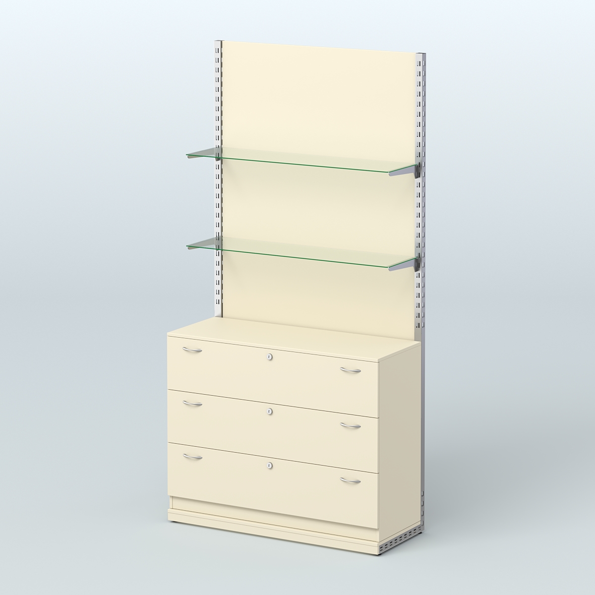 Система ЭЛЕГАНТ №9 с ДСП и тумбой T13 (1200 мм) Крем Вайс