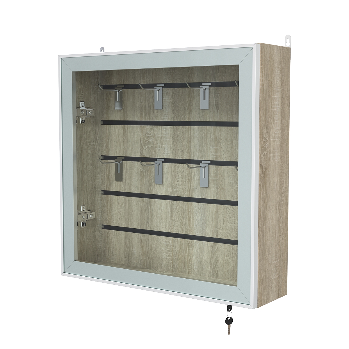 Витрина настенная №1-1Б с эконом панелью серии Collecto Дуб Сонома