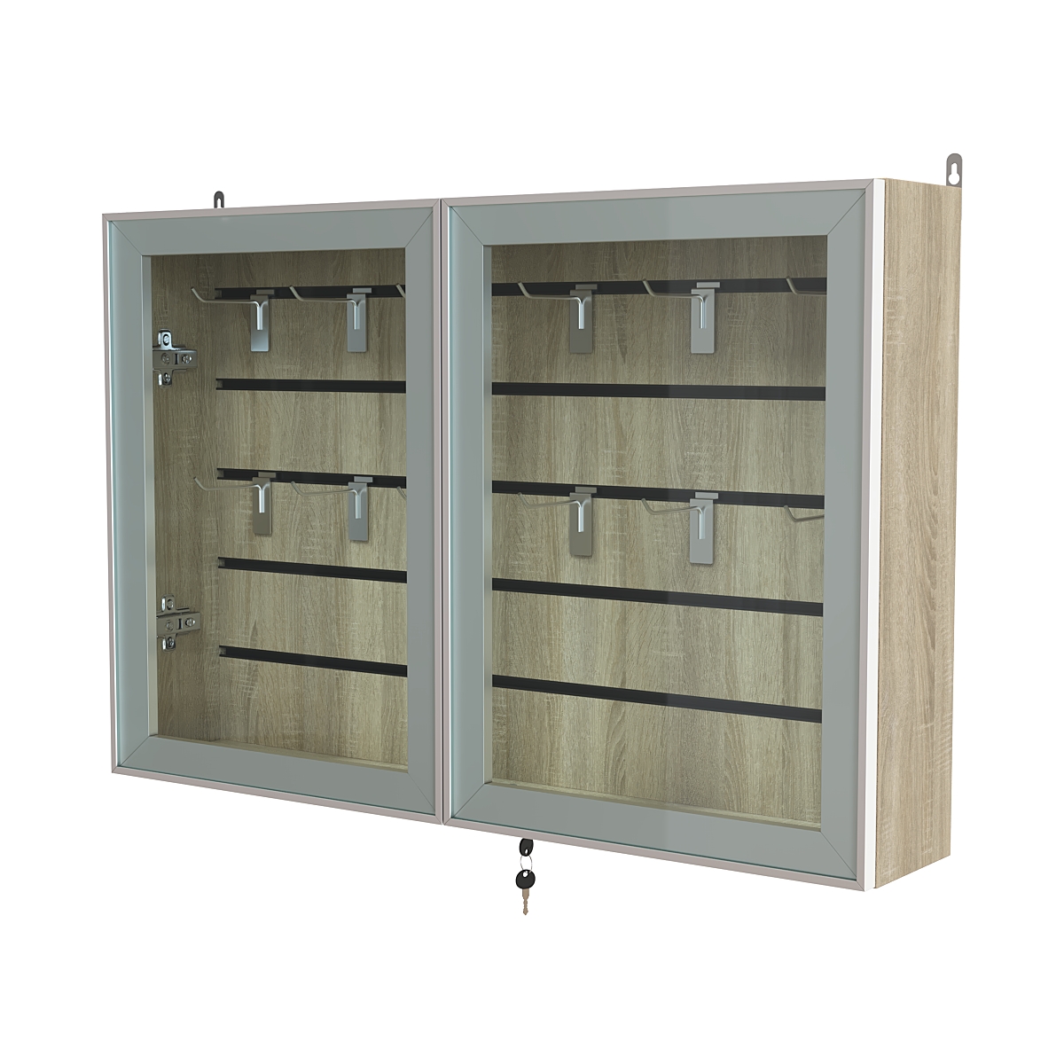 Витрина настенная №3-1Б широкая серии Collecto Дуб Сонома