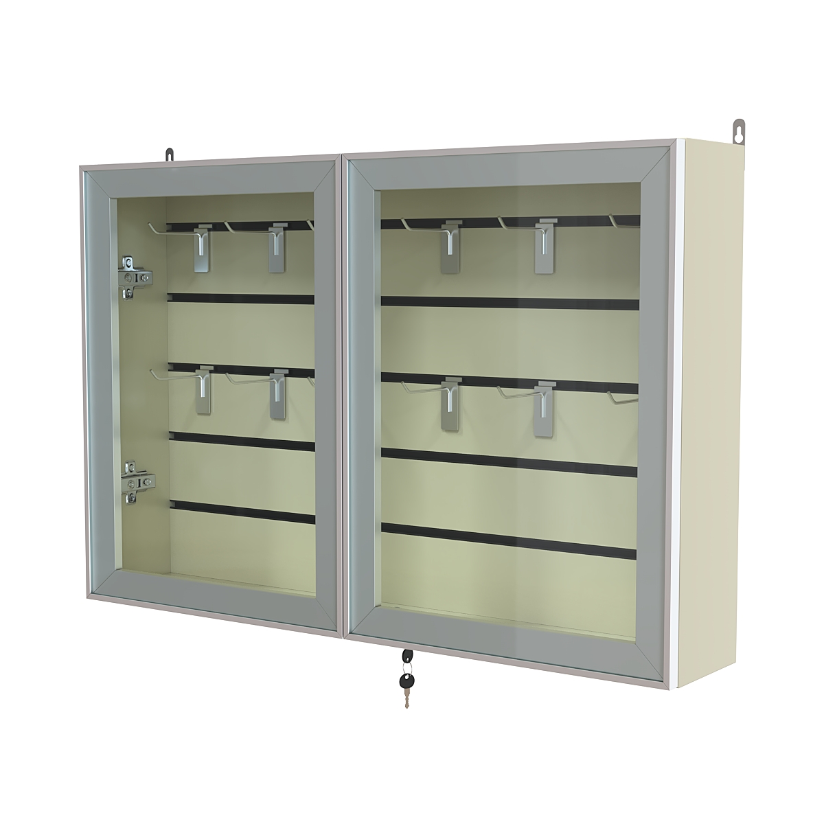 Витрина настенная №3-1Б широкая серии Collecto Крем Вайс