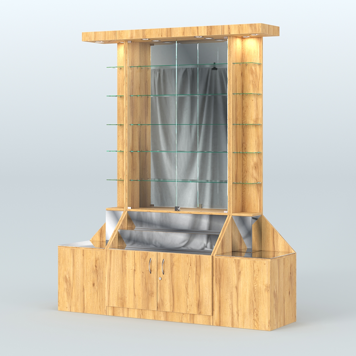 Павильон с верхней подсветкой серии Эталон №7 Дуб Золотистый