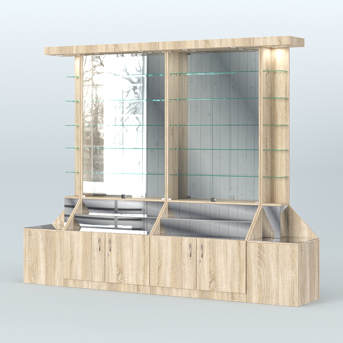 Павильон с накопителями серии Эталон №8 Дуб сонома