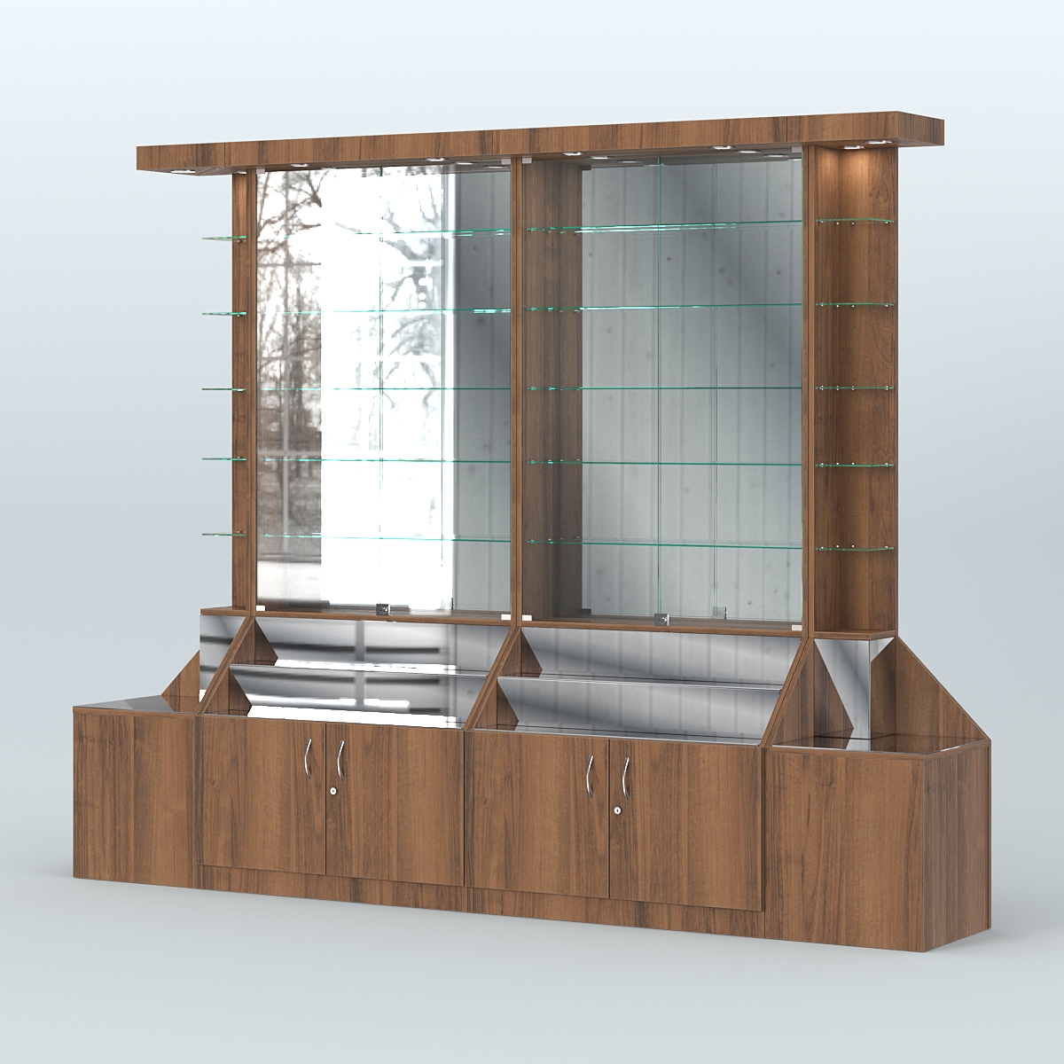 Павильон с накопителями серии Эталон №8 Орех