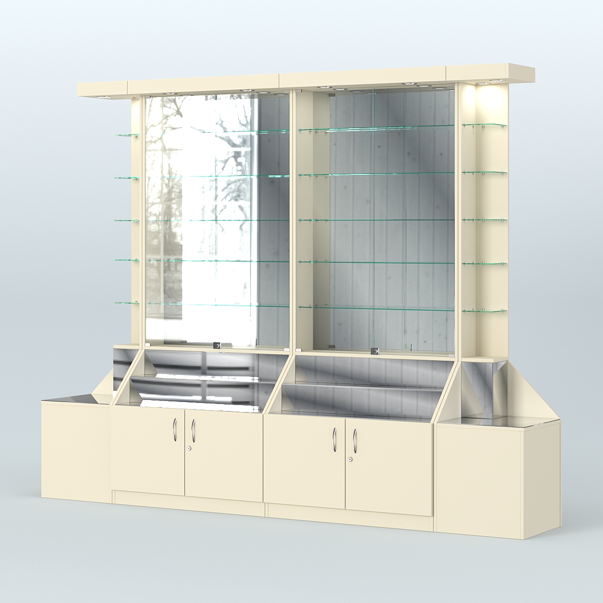 Павильон с накопителями серии Эталон №8 Крем Вайс