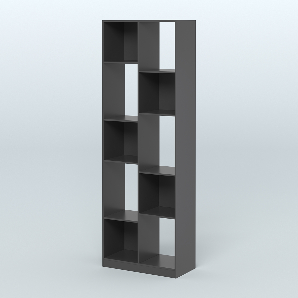 Стеллаж из ДСП серии ЛОФТ №8-1 Черный