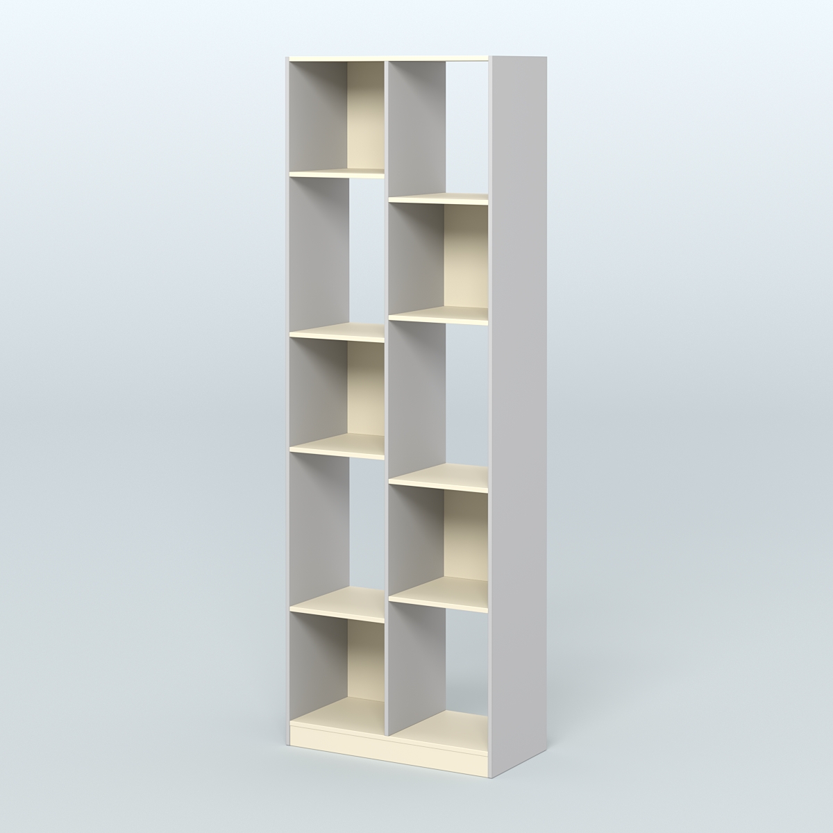 Стеллаж из ДСП серии ЛОФТ №8-1 Серый + Крем Вайс