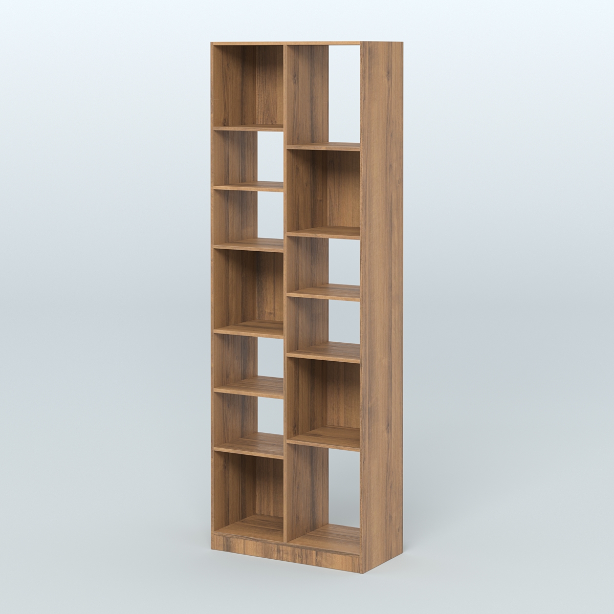 Стеллаж из ДСП серии ЛОФТ №8-2 с полками ДСП Орех