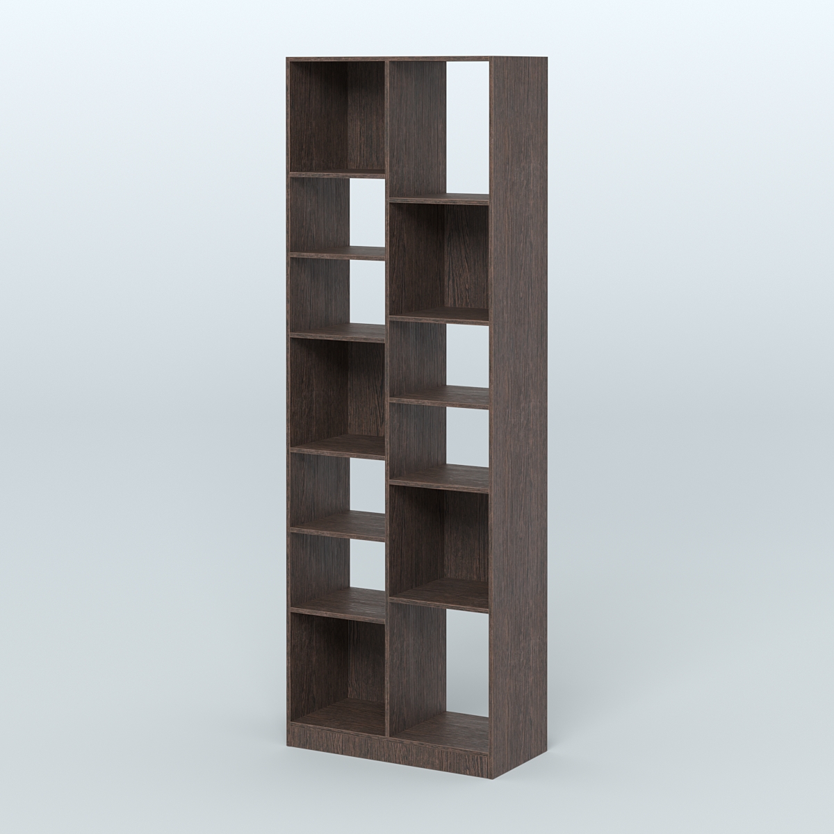 Стеллаж из ДСП серии ЛОФТ №8-2 с полками ДСП Дуб Венге