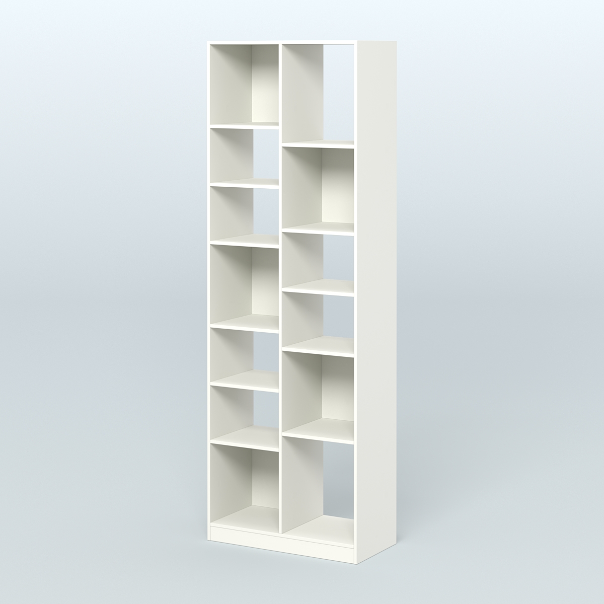 Стеллаж из ДСП серии ЛОФТ №8-2 с полками ДСП Белый