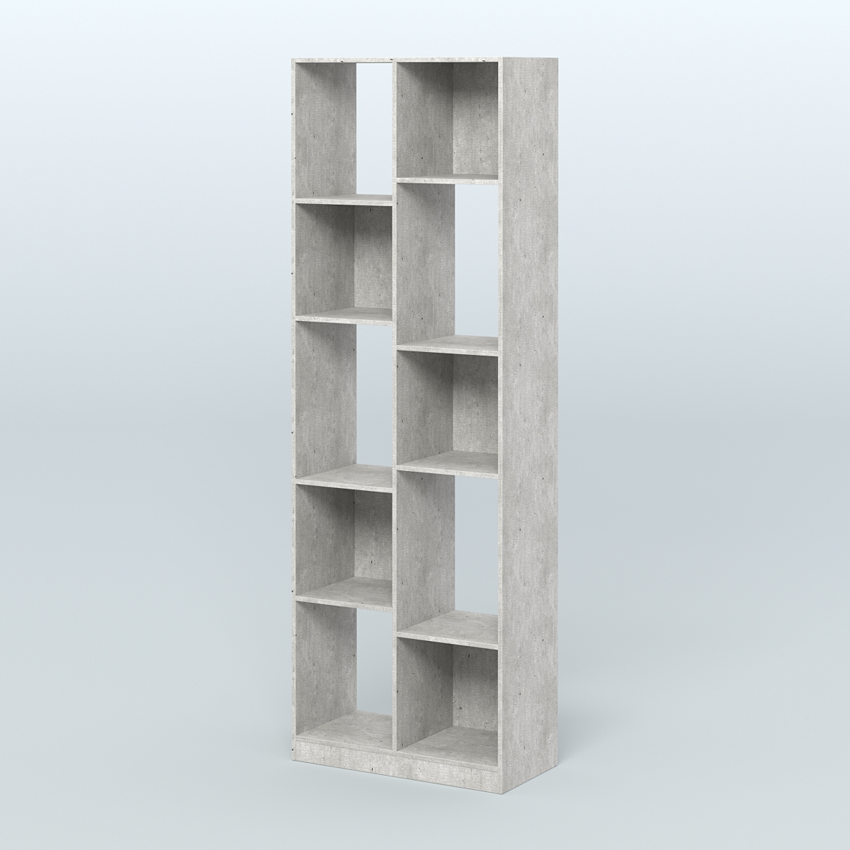 Стеллаж из ДСП серии ЛОФТ №8-1 (зеркальное отражение - Z)  Метрополитан Грей